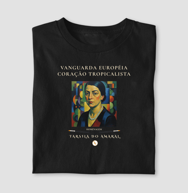 Camiseta Tarsila do Amaral - Estampa Coração Tropicalista | Arte Brasileira para Vestir