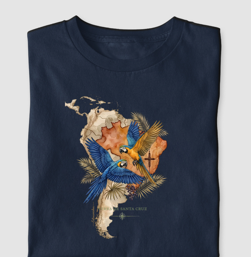Arara-Canindé - Terra de Santa Cruz - Fé, História e Natureza  - Camiseta