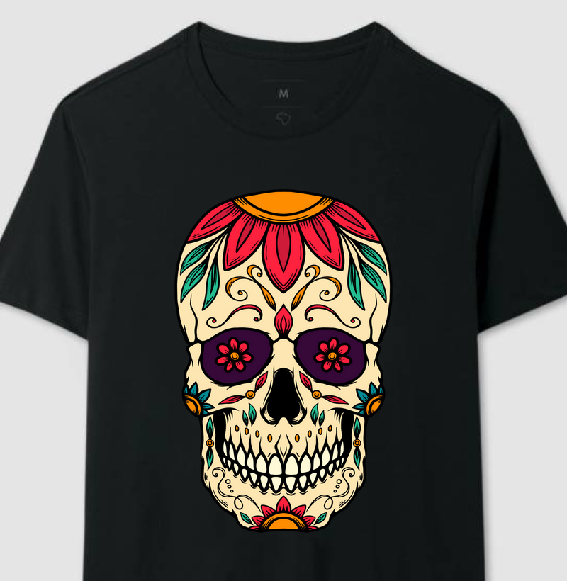 Coleção Caveiras Mexicanas - Flor Vermelha