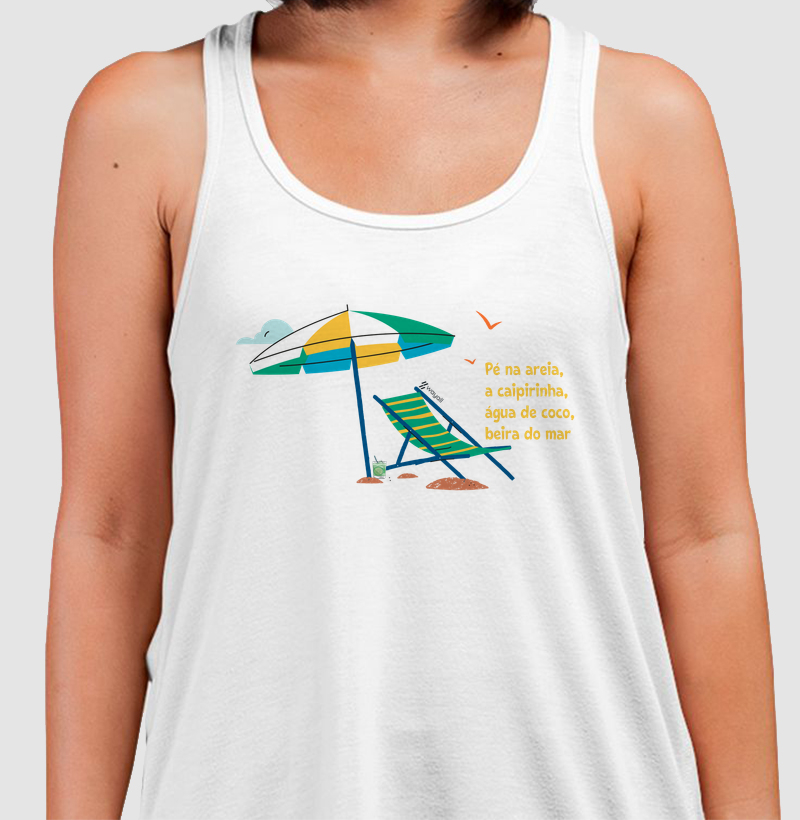 Camiseta Regata - Pé na Areia