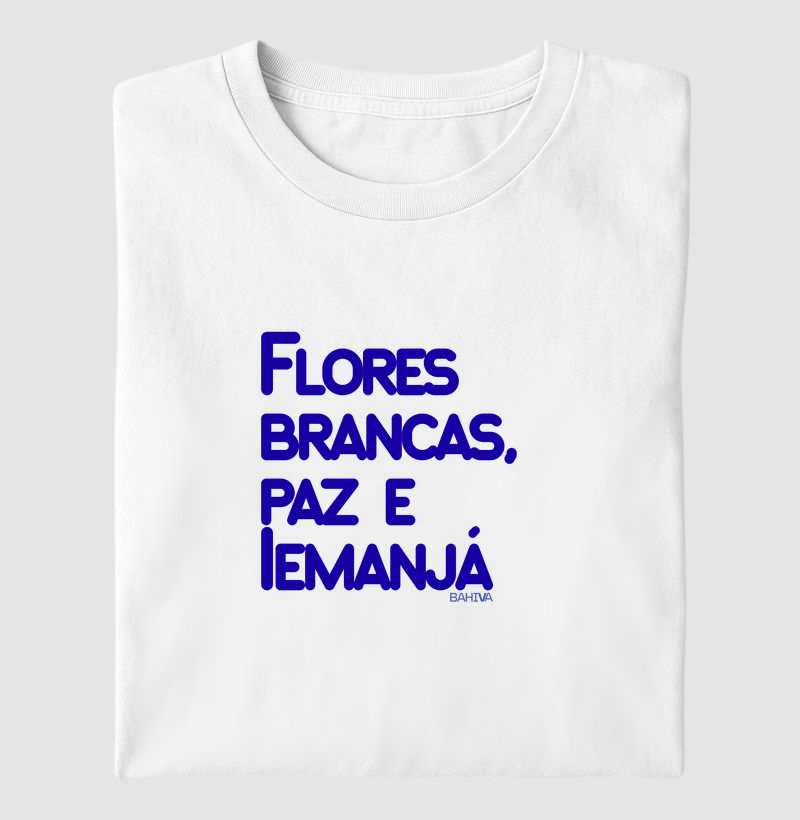 Flores brancas, paz e Iemanjá