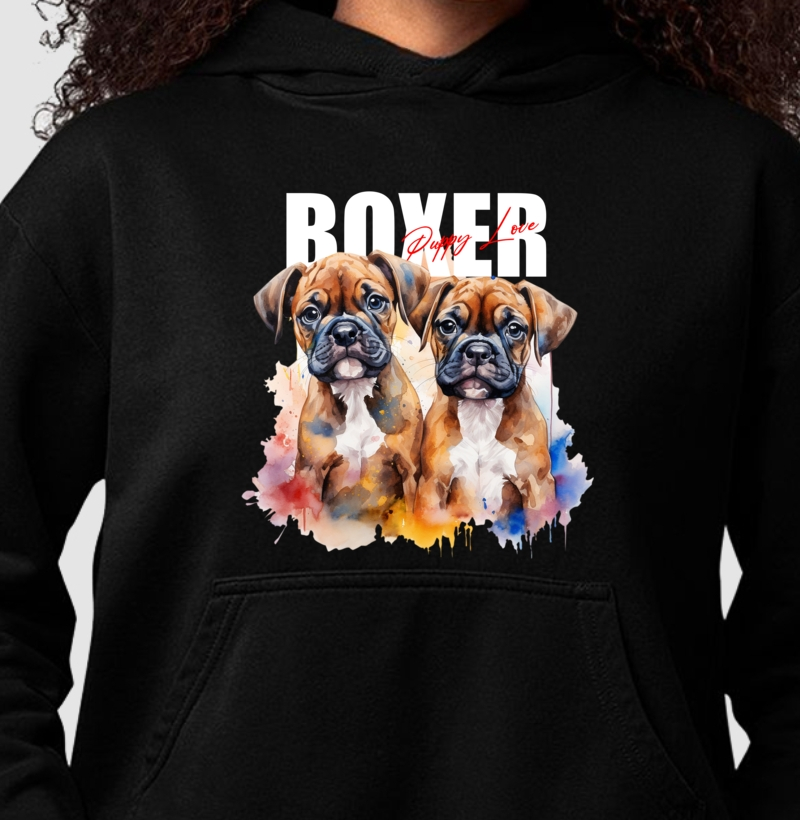 Hoodie Moletom Boxer Puppy Love