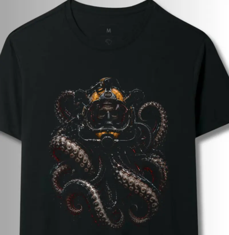 Polvo Mergulhador Profissional 1 - Camiseta