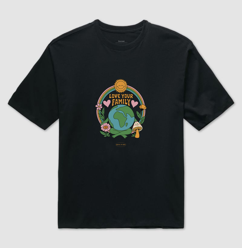 Camiseta Oversized Love your family