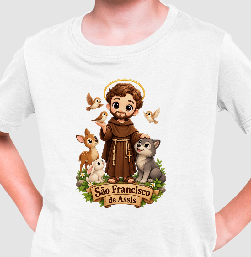 Camiseta Infantil São Francisco de Assis