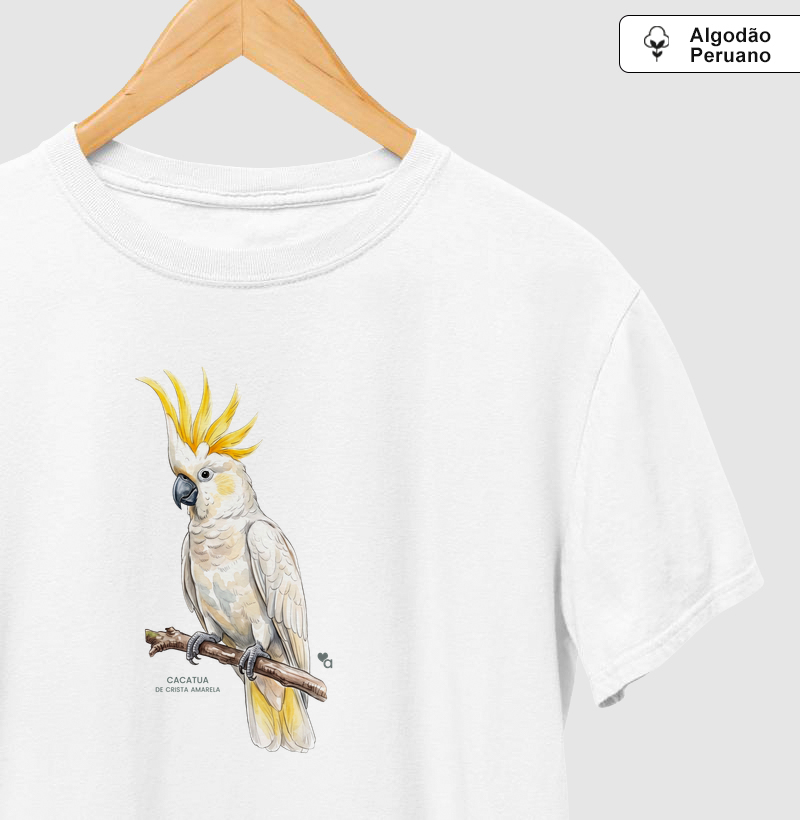 Aves - Cacatua de crista amarela - Algodão Peruano