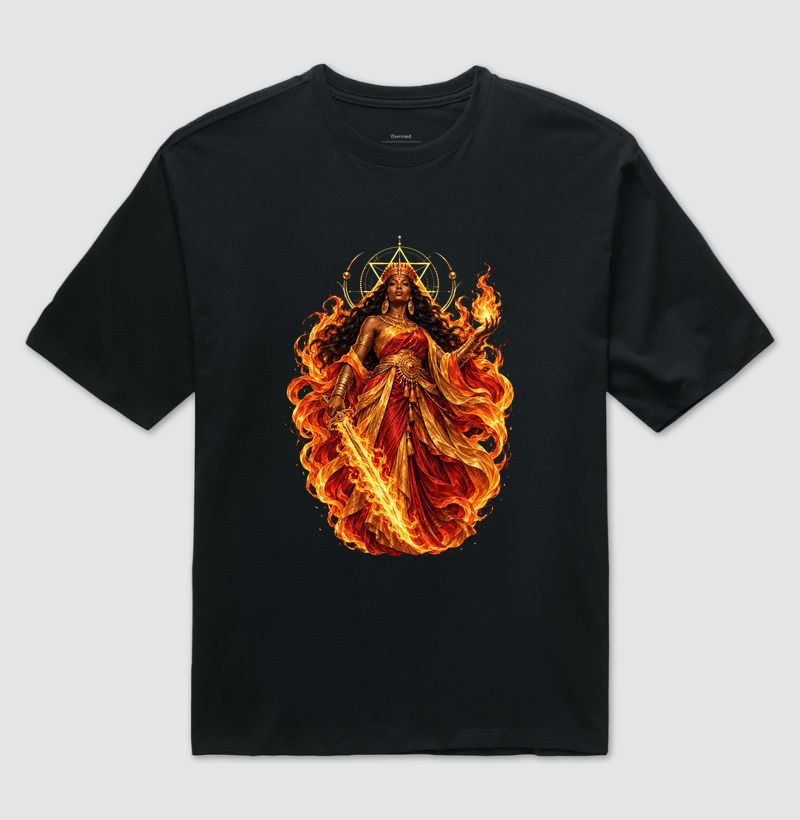 Egunitá — Fogo Sagrado  - Camiseta Oversized
