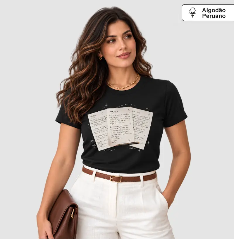 Camiseta Carta para Jesus - Algodão Peruano