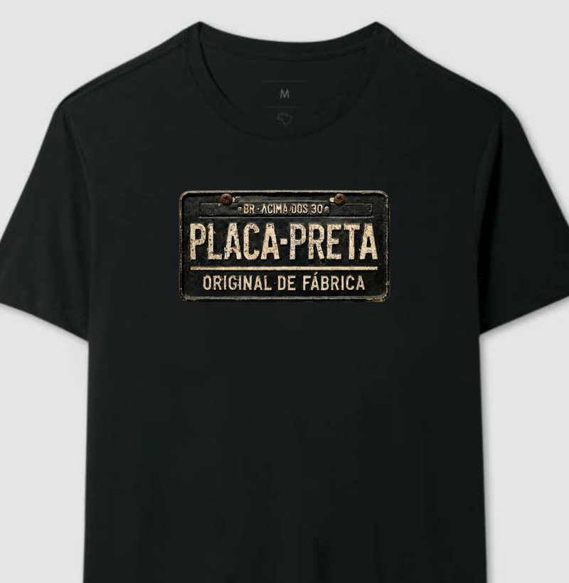 Placa Preta | Original de Fábrica | Envelhecida