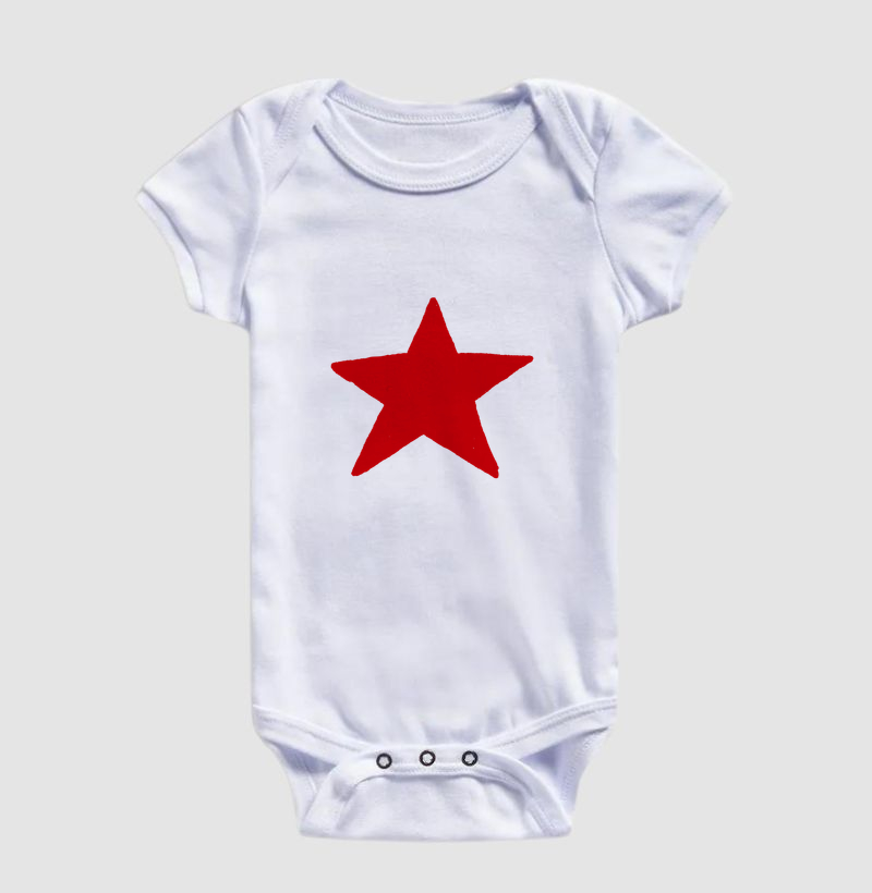 estrela vermelha classic - Body Infantil