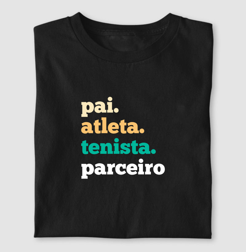 Pai, atleta, tenista, parceiro