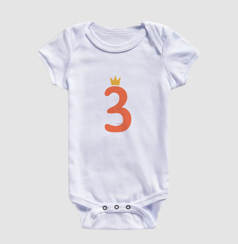 Body Infantil 3 Laranja