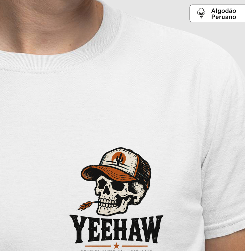 Country Masculina Yeehaw Skull