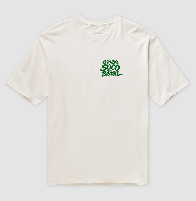 Camiseta Oversized Suco no bolso