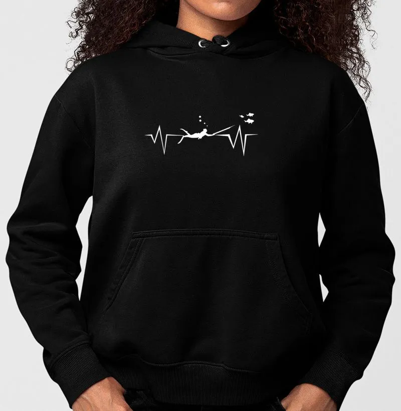 Casaco de Moletom Pesca Sub Batimento Cardíaco