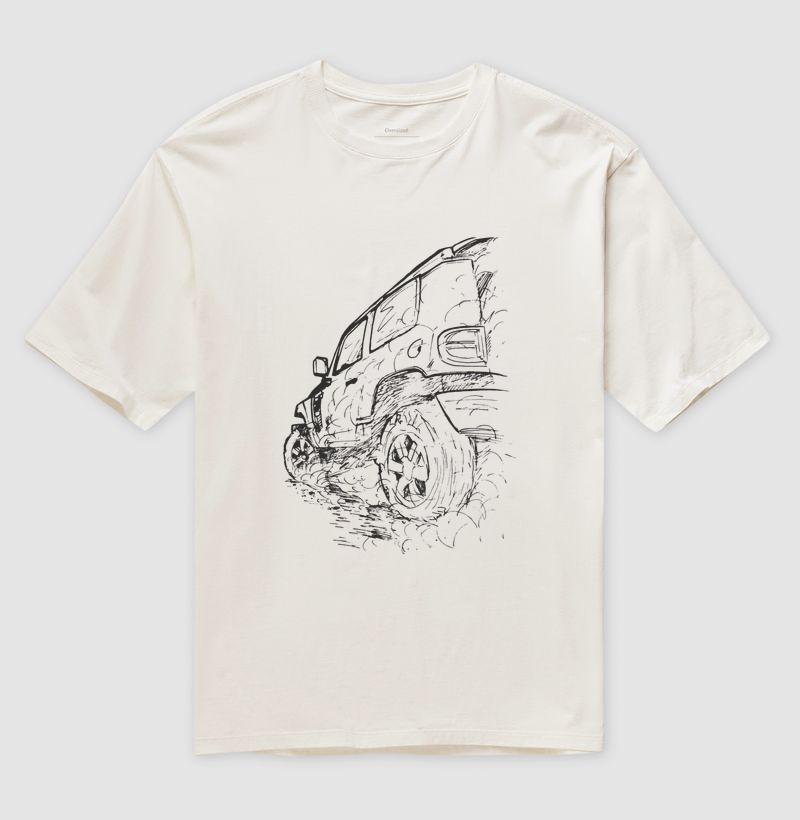 T4 poeira Rabiscos - Camiseta Oversized