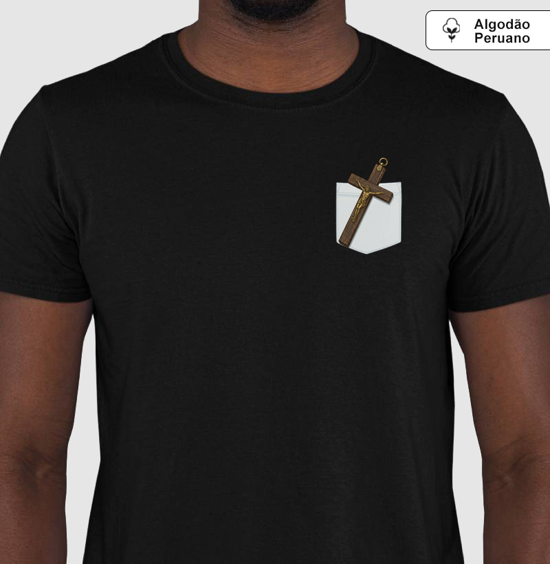 Camiseta Algodão Peruano Crucifixo