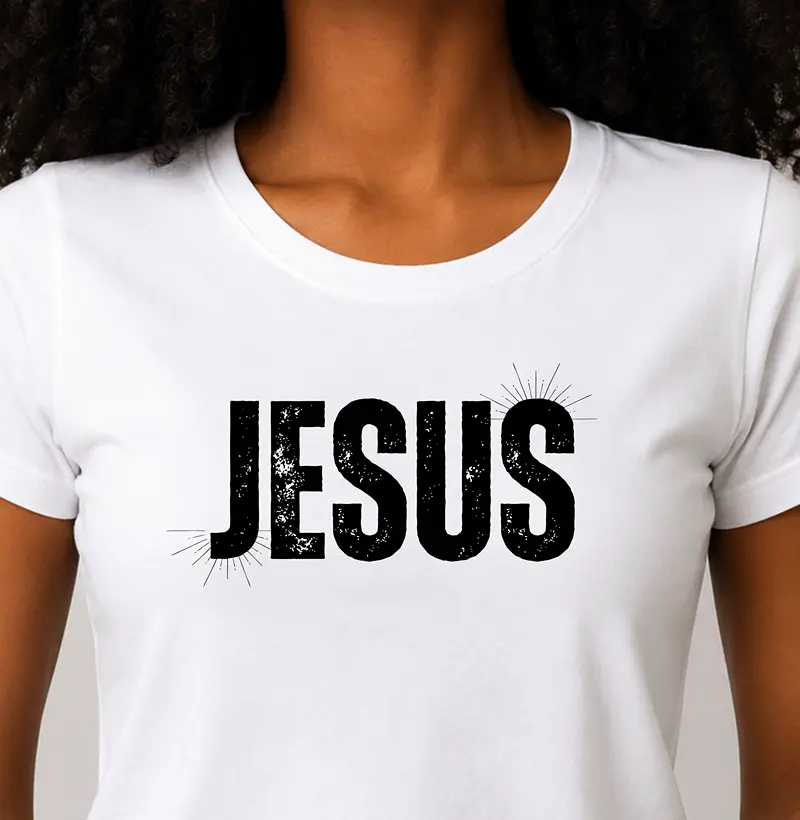 JESUS - Estampa Preta - Camiseta