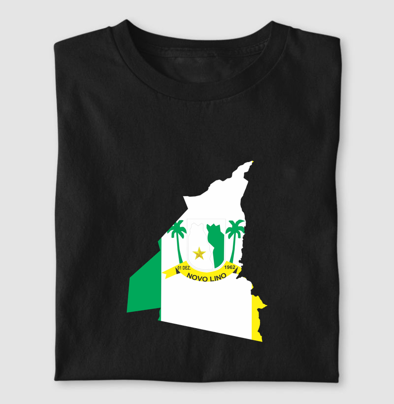 Novo Lino - Mapa com Bandeira