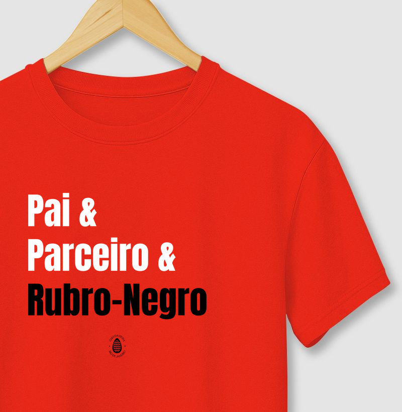 Camiseta - Pai & parceiro & rubro negro - Imagem 1