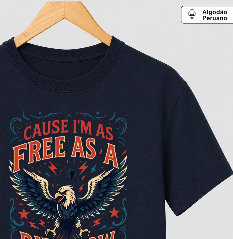 Camiseta Country Free as a Bird Dustler South Co. Algodão Peruano Premium