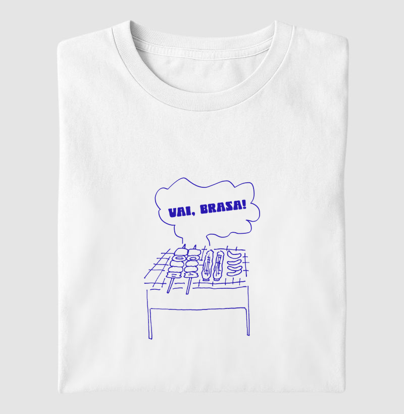 Vai Brasa Outline Azul