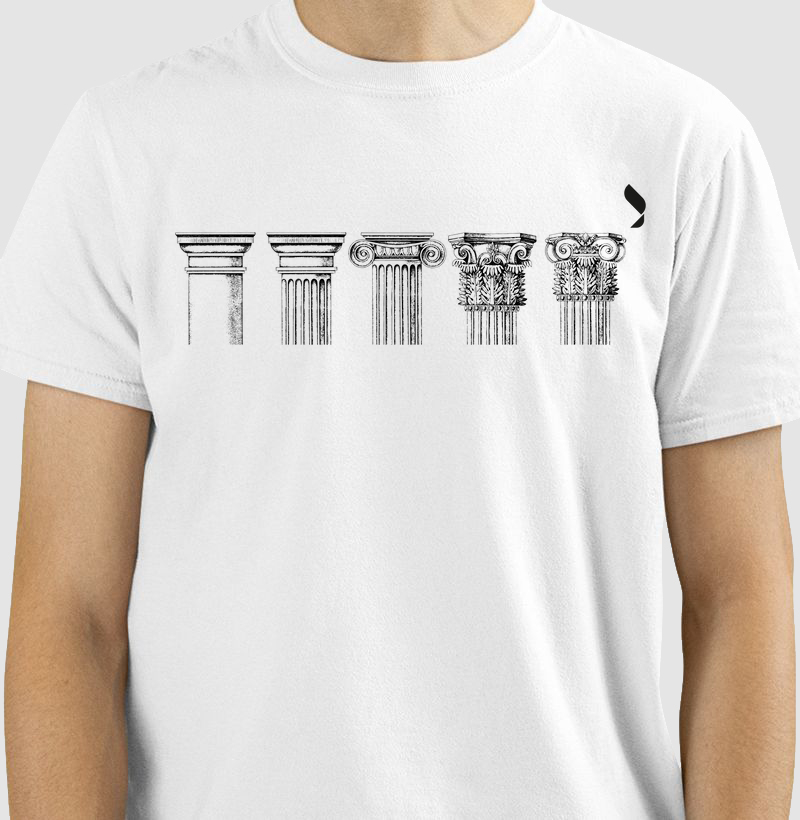 Camiseta as 05 Colunas de sustentação