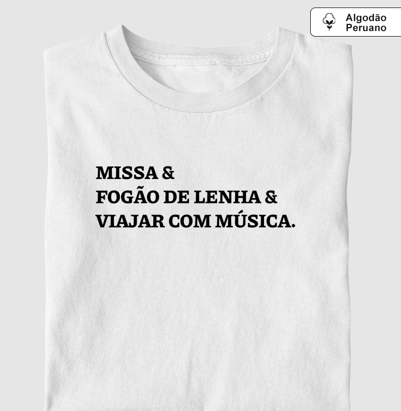 Missa & Fogão de Lenha & Viajar com Música - Algodão Peruano