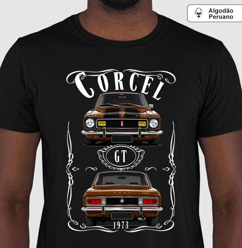 Camiseta em algodão peruano Corcel vintage