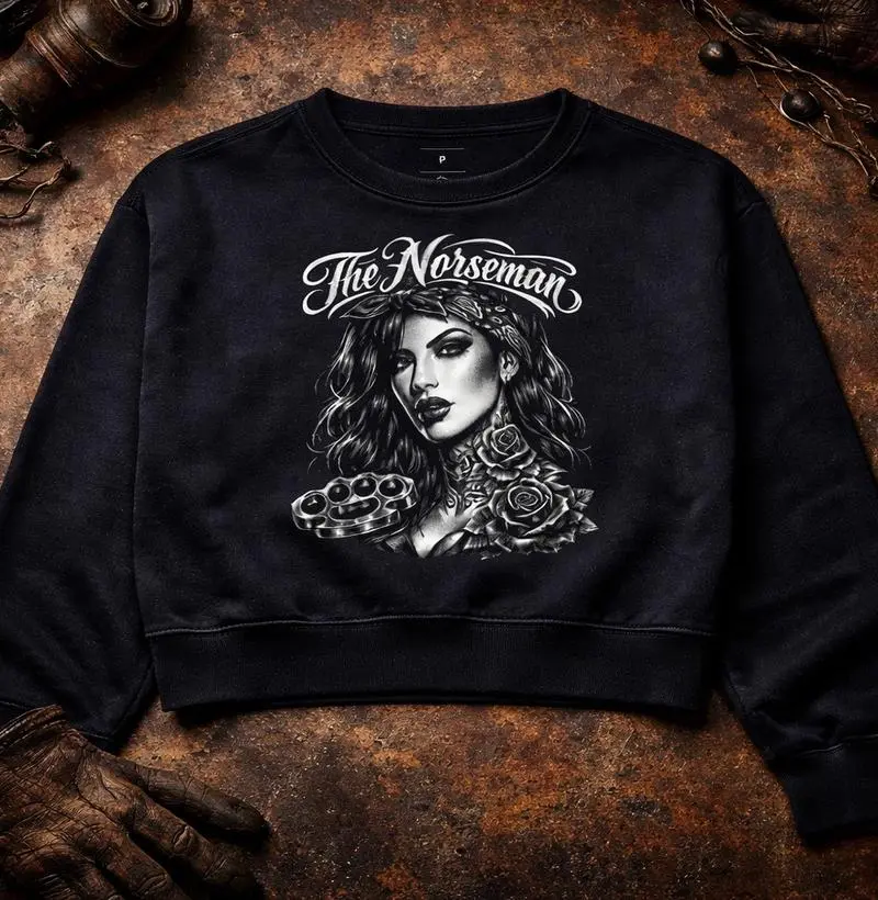 Moletom Cropped Rose and Girl II