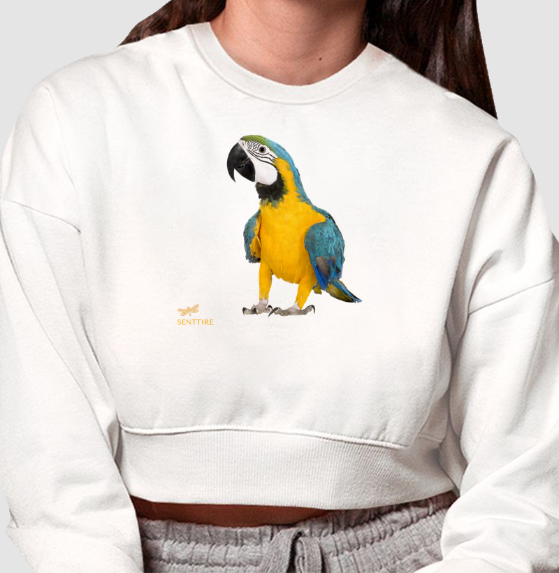 Cropped Moletom Arara Canindé