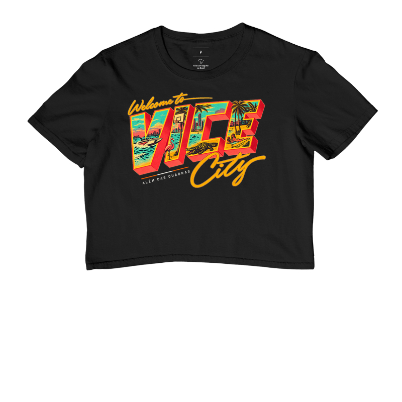 Camiseta Welcome to Vice City — Premium Fio 30.1 | ADQ