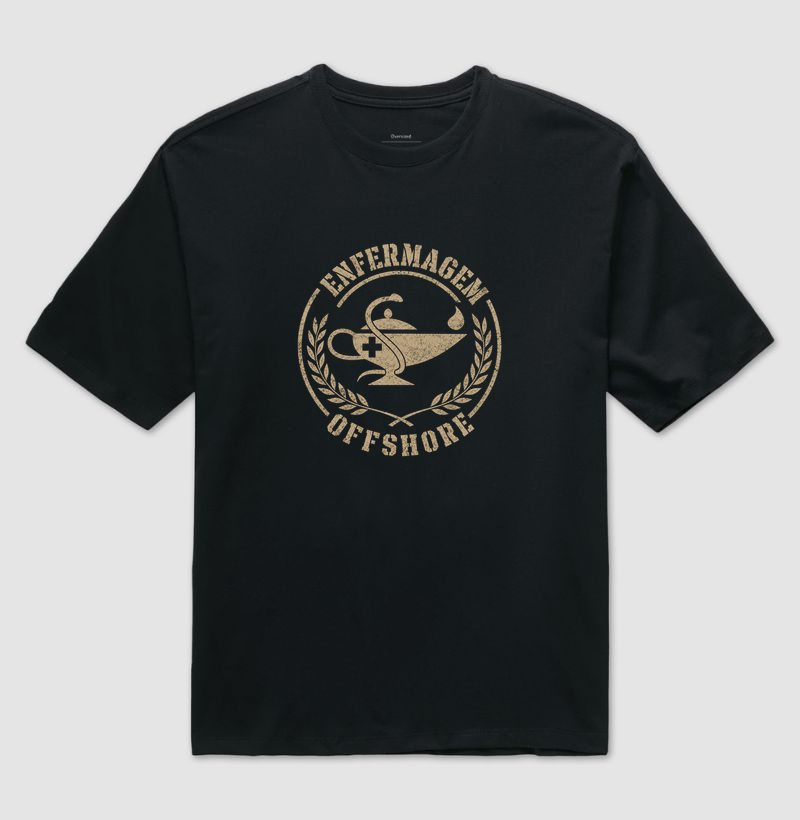 Enfermagem Offshore emblema - Camiseta Oversized