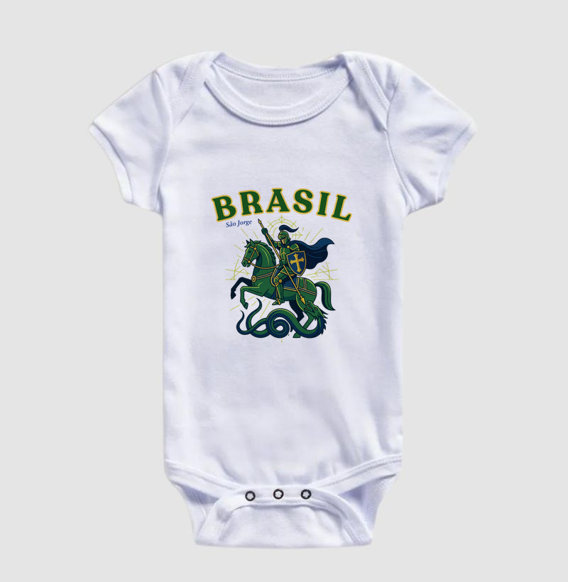 Camiseta Infantil Brasil São Jorge