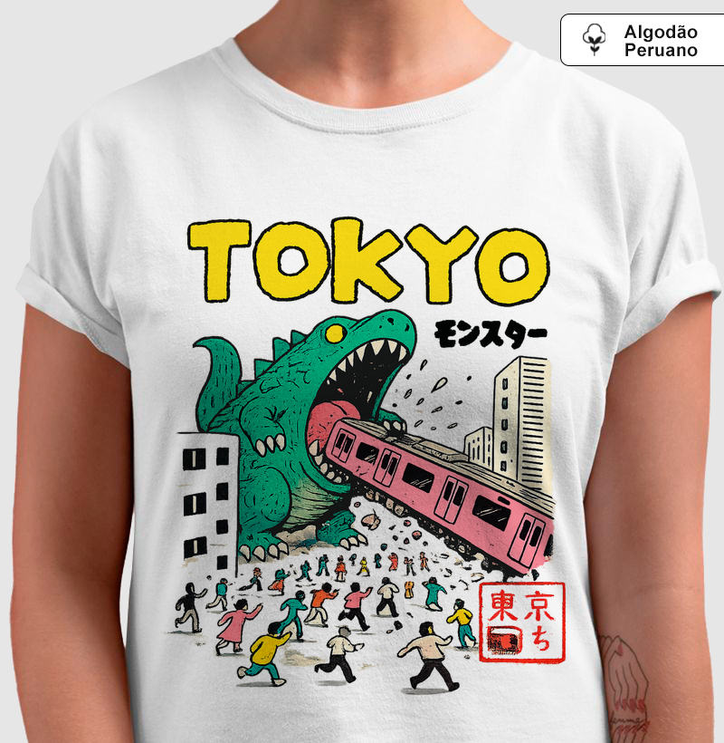 Arte Japonesa Godzilla Tokyo Vintage Anime Premium 