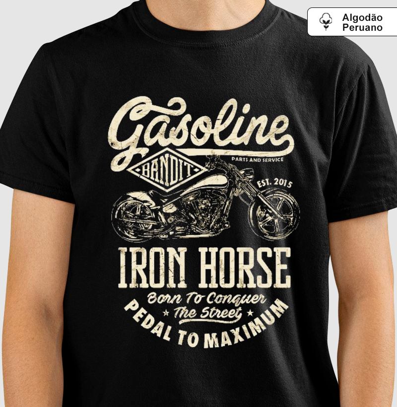 Camiseta Vintage Biker Gasoline