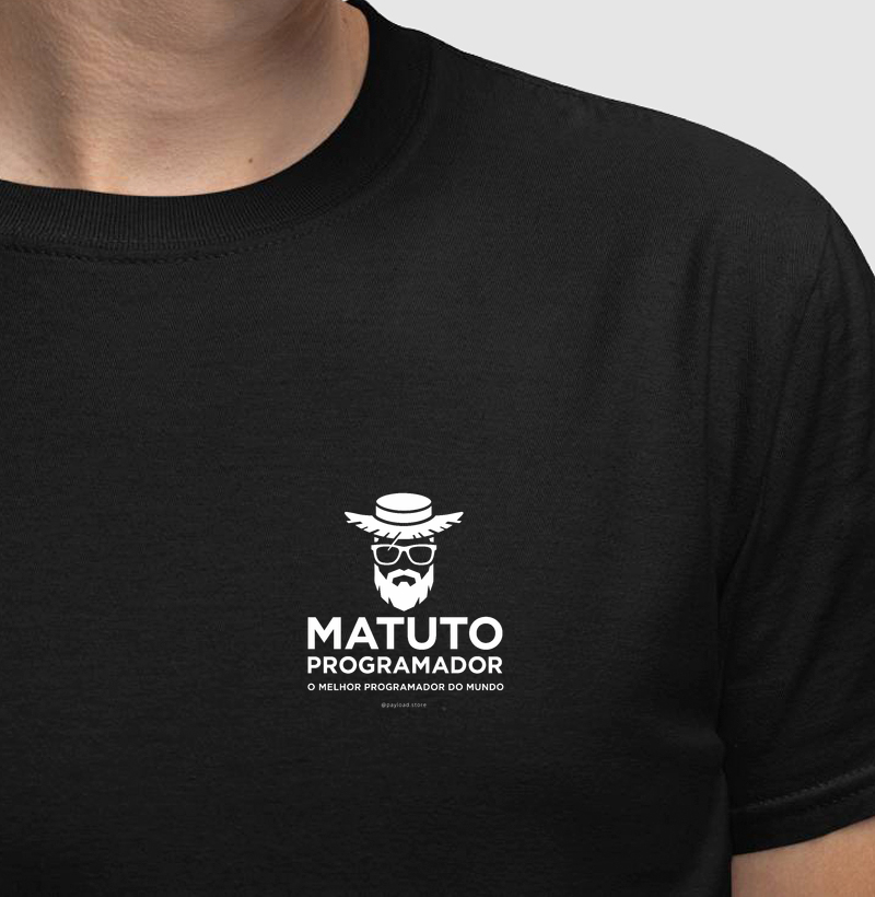 Camiseta Matuto Programador — Estampa de Bolso
