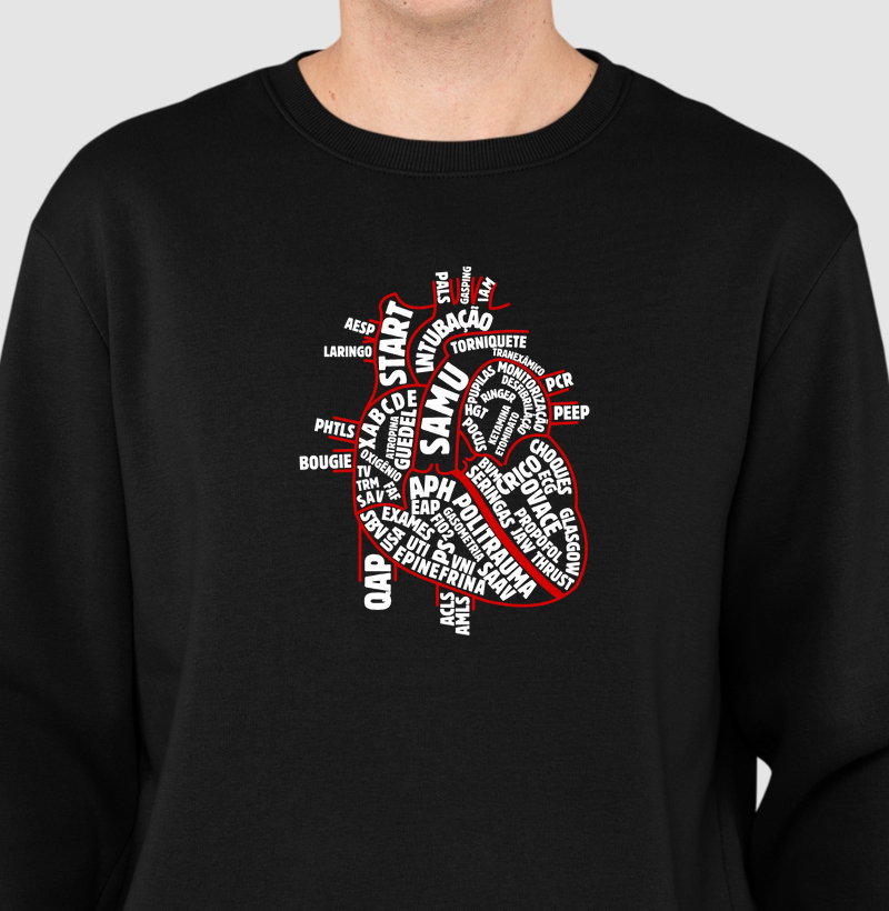 Suéter Moletom – Coração de Emergência