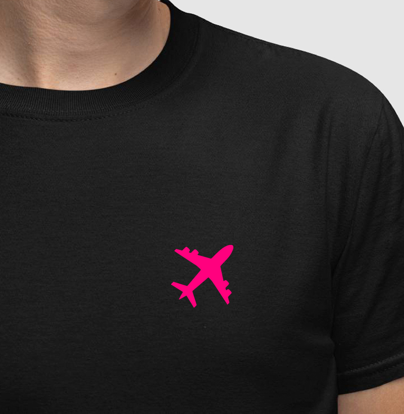 Viajante Minimalista - avião pink