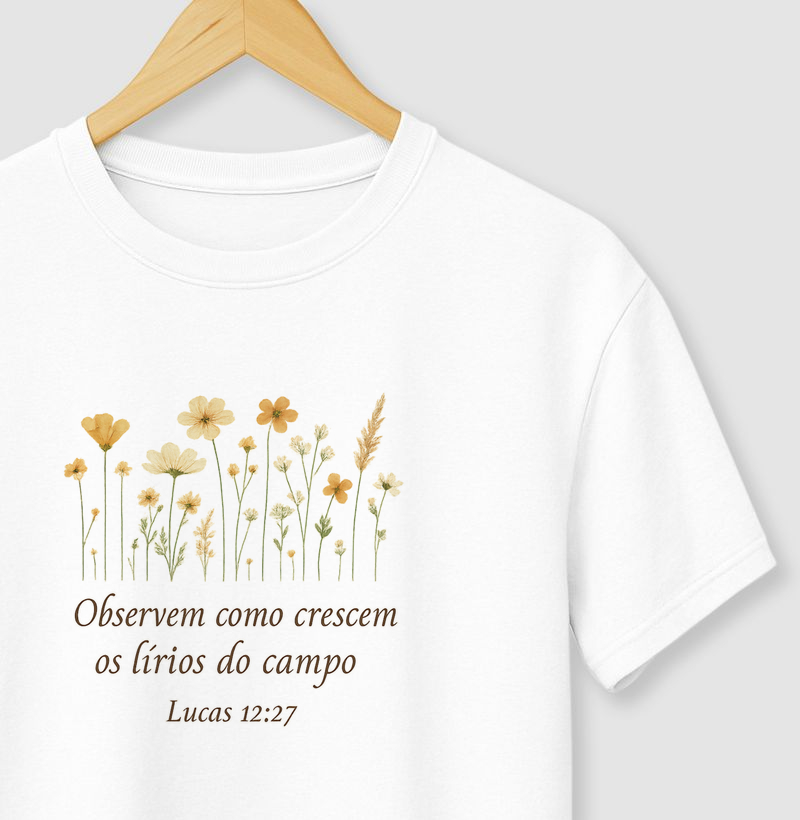 Observem como os lírios dos campos crescem