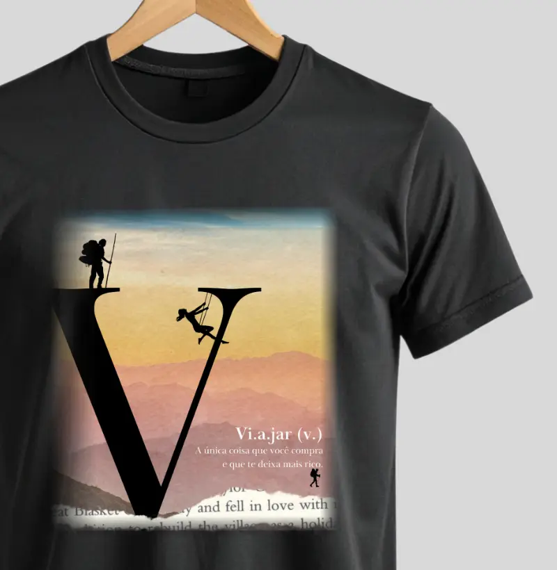 Camiseta Vi.a.jar (v.) – A Única Coisa que Você Compra e Te Deixa Mais Rico