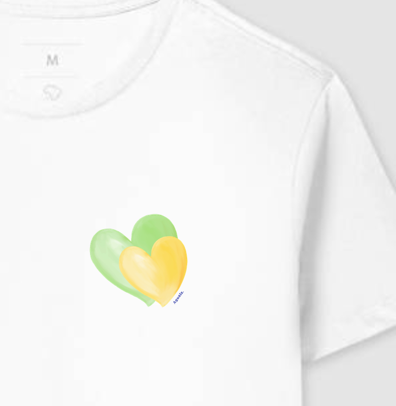 Coração verde amarelo