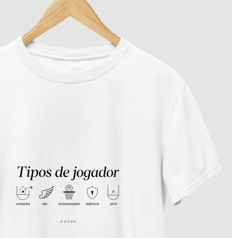 Camiseta Tipos de Jogador