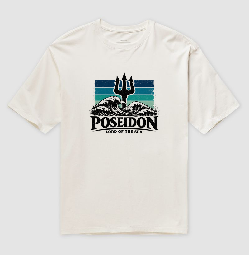Poseidon — Senhor dos Mares - Camiseta Oversized