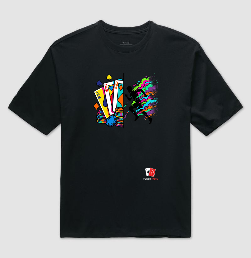Camiseta Oversized Poker Pop Art