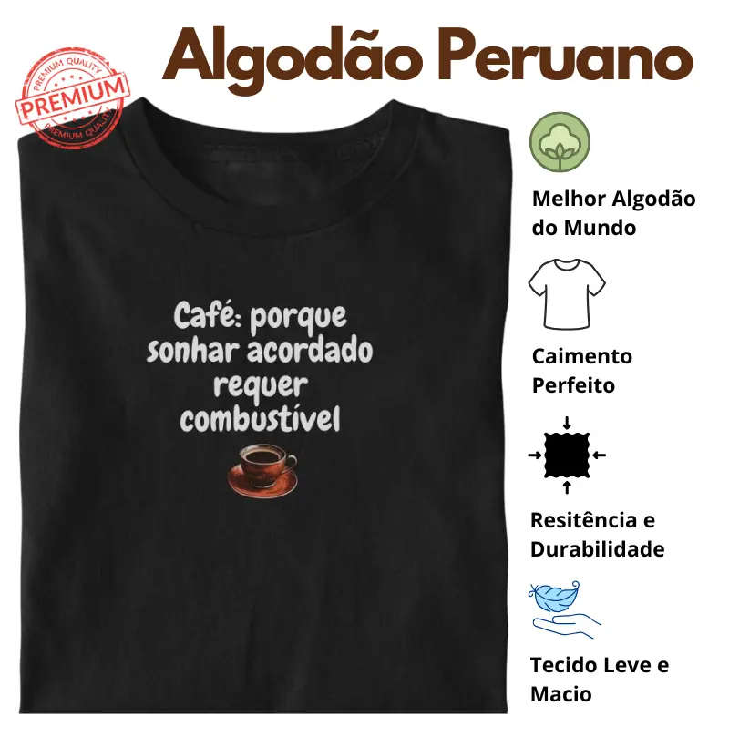 Café: Porque Sonhar Acordado Requer Combustível  Algodão Peruano
