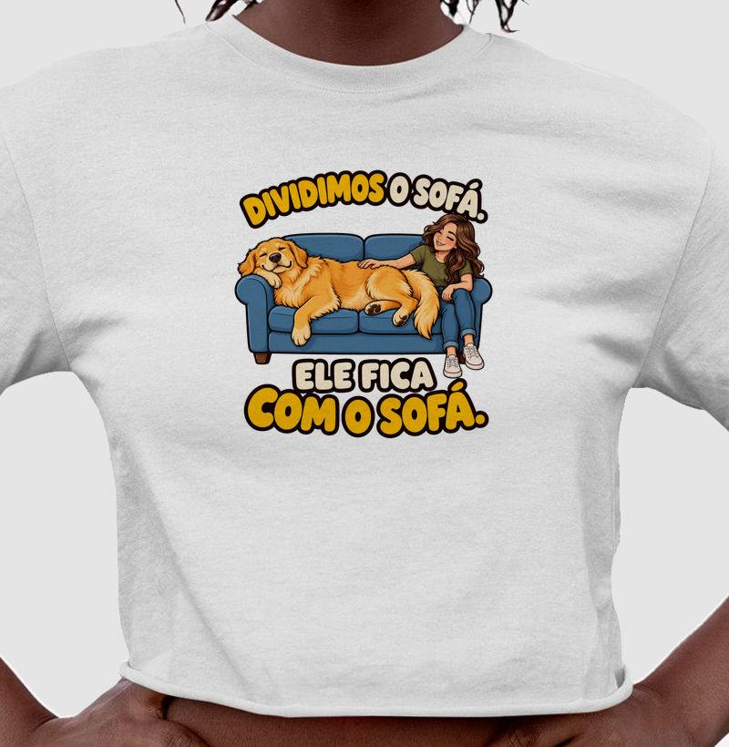 Dividimos o sofá. Ele fica com o sofá.