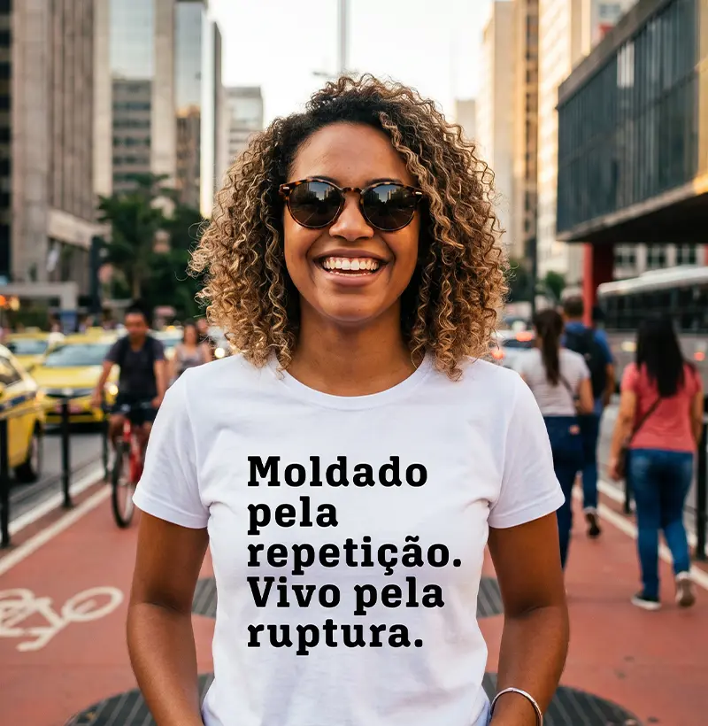 Moldado pela repetição. Vivo pela ruptura.