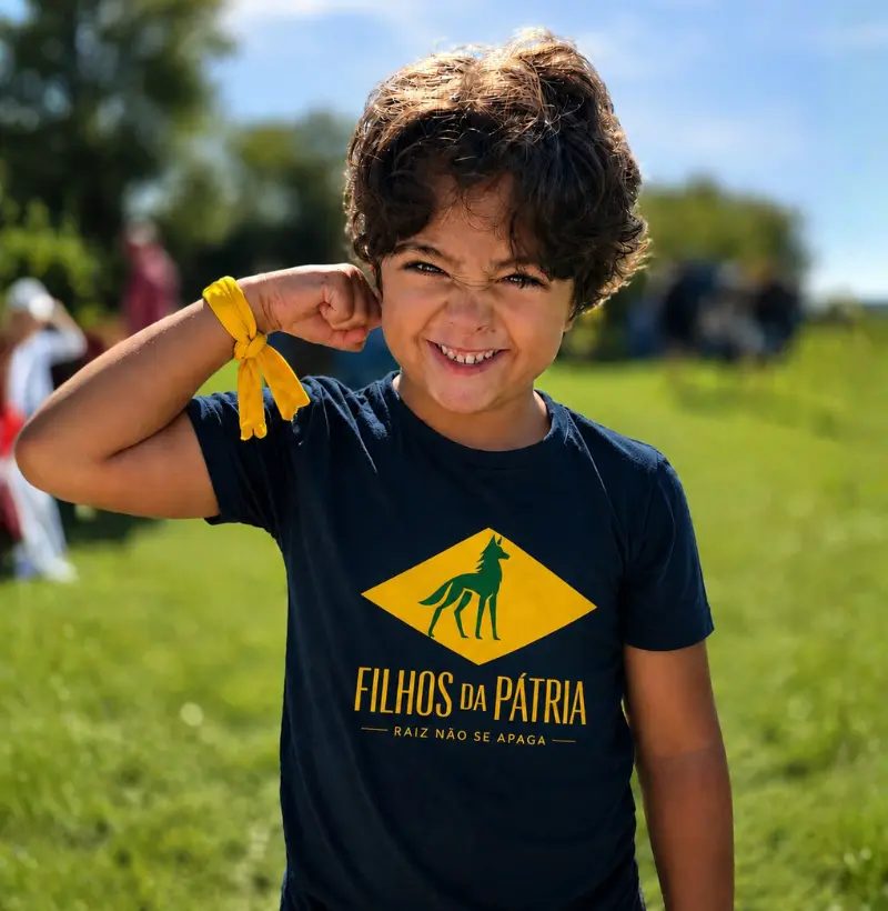 Camiseta Fundadora Filhos da Patria KIDS Azul