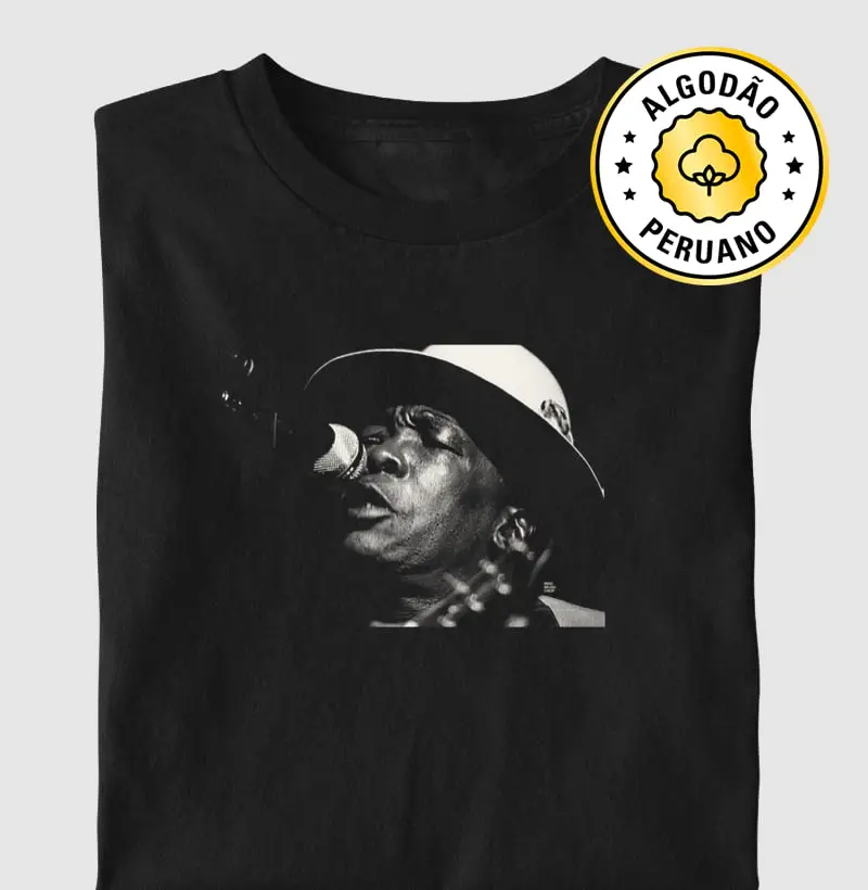 John Lee Hooker, 1978 - Camiseta Algodão Peruano